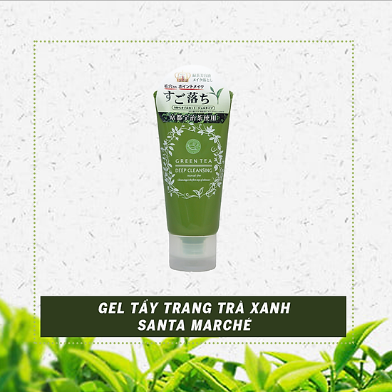 Gel tẩy trang trà xanh nhật bản santa marché green tea deep cleansing 70g - ảnh sản phẩm 3