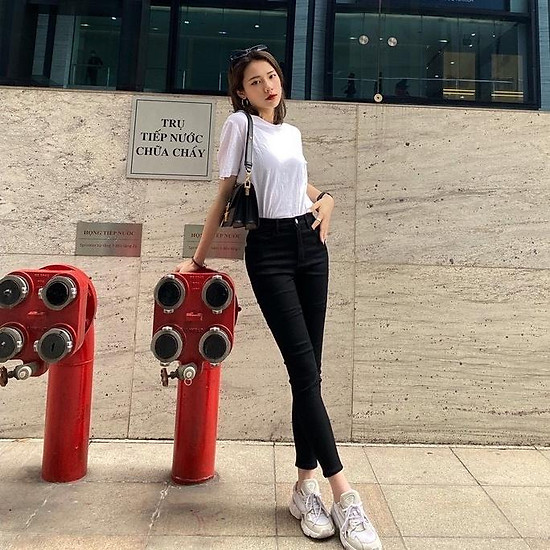 Mua Quần Jean Nữ Skinny Quần Bò Nữ Dáng Ôm Màu Đen Lưng CaoTôn Dáng Hàng Cao Cấp - 28 51-53kg tại Dino Fashion | Tiki