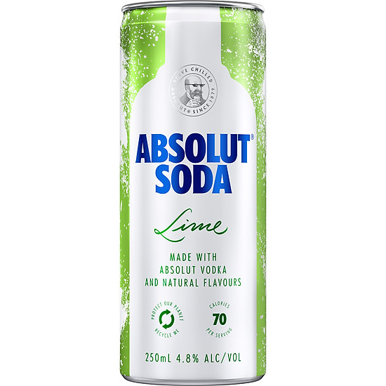Thùng 24 lon đồ uống có cồn hương chanh absolut soda lime 250ml lon - ảnh sản phẩm 3