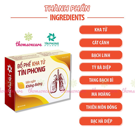 Viên ngậm bổ phế kha tử tín phong - không đường, hỗ trợ giảm ho, long đờm - ảnh sản phẩm 4