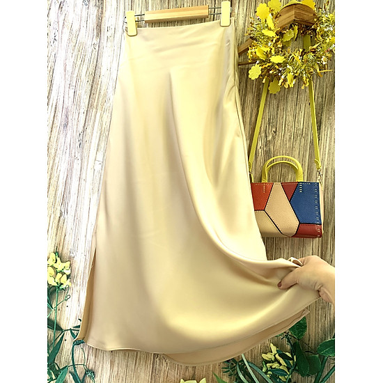 Chân váy xếp ly Olioli Fashion (Dáng maxi, lụa satin) | Shopee Việt Nam