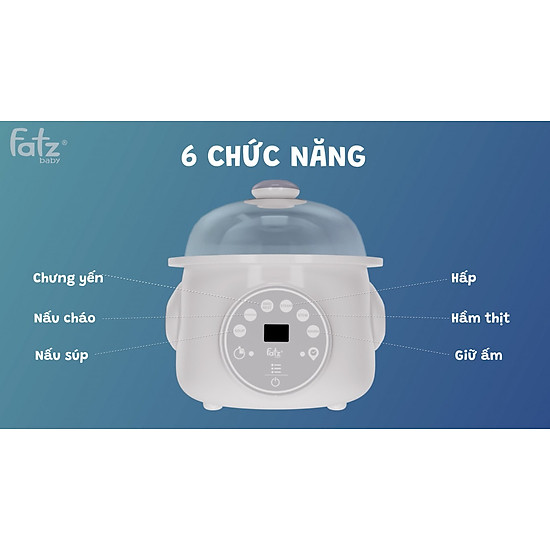 Nồi hầm cách thuỷ 2 tầng thông minh fatzbaby 1.0l - stew 2 - fb9110zt - ảnh sản phẩm 7