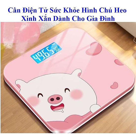 Cân điện tử sức khỏe hình chú heo xinh xắn dành cho gia đình - tiện lợi - ảnh sản phẩm 6