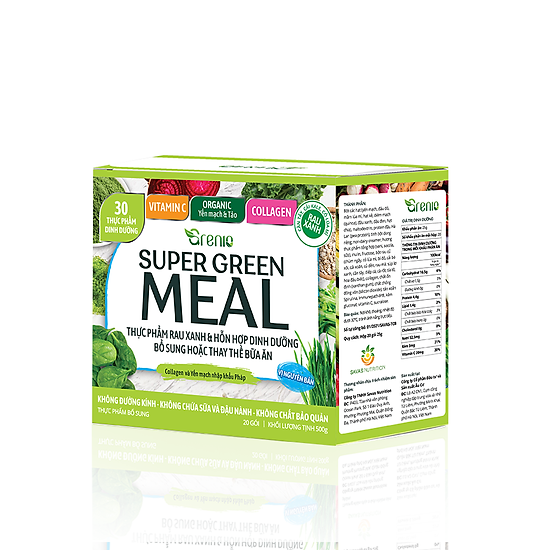 Grenio super green meal - bữa ăn thay thế từ rau xanh kiểm soát cân nặng, - ảnh sản phẩm 2