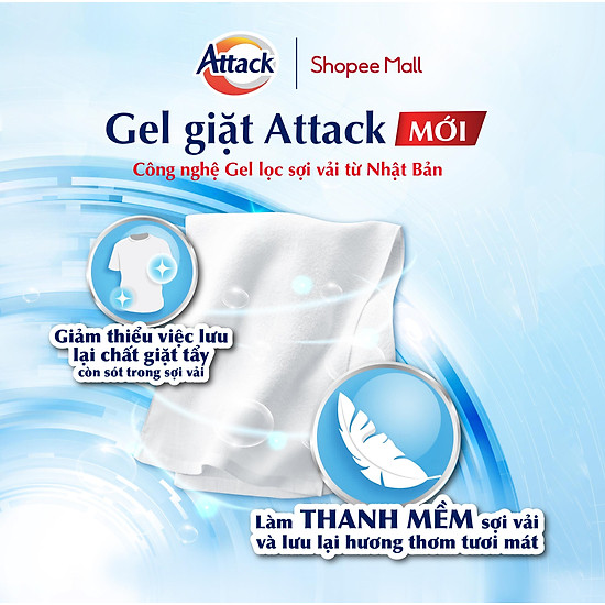 Gel giặt attack hương thiên nhiên trong lành túi 1kg - ảnh sản phẩm 4