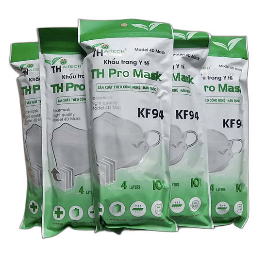 Khẩu trang kháng khuẩn 4 lớp kf94 chống bụi mịn - 30 túi thùng - ảnh sản phẩm 1