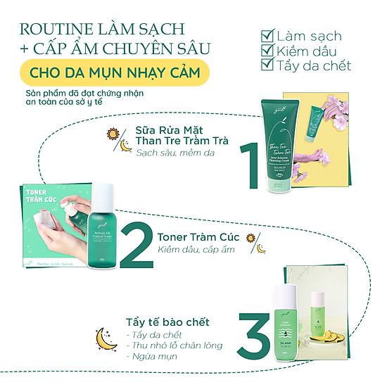 Sữa rửa mặt than tre tràm trà kiềm dầu ngừa mụn guo - ảnh sản phẩm 9