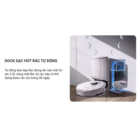 Robot hút bụi lau nhà thông minh ecovacs deebot t9 plus bản quốc tế dock - ảnh sản phẩm 8