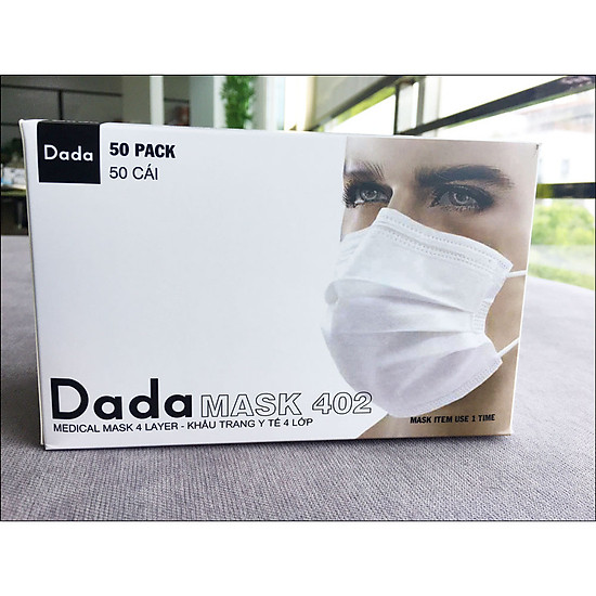 Khẩu trang y tế dada mask 4 lớp - hộp 50 cái dc402 - giao màu ngẫu nhiên - ảnh sản phẩm 1