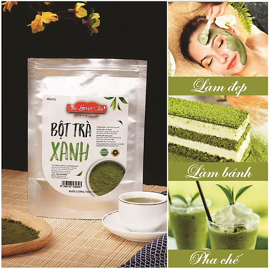 Bột trà xanh the lover tea 100g - làm bánh, pha trà, đắp mặt - ảnh sản phẩm 2