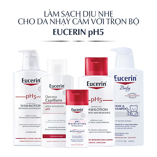 Sữa tắm gội dịu nhẹ cho bé eucerin baby wash & shampoo 400ml - ảnh sản phẩm 4