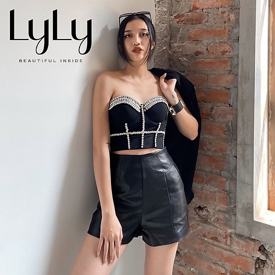 Áo croptop đính đá cao cấp lylulorem crop02 - ảnh sản phẩm 1