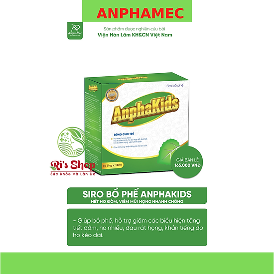 Siro bổ phế anphakids anphamec- ho khan, ho có đờm, ho do cảm lạnh - ảnh sản phẩm 1