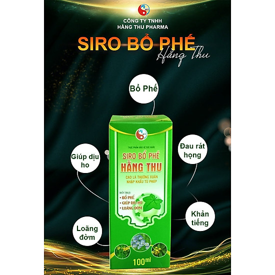 Siro bổ phế ht giúp hỗ trợ bổ phế. hỗ trợ giảm ho, hỗ trợ giảm đờm - ảnh sản phẩm 1