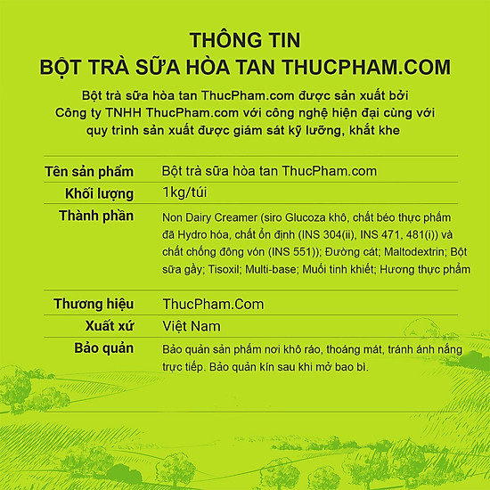 Bột trà sữa hòa tan thucpham.com vị bạc hà- 1kg - thơm ngon vị trà - ảnh sản phẩm 5