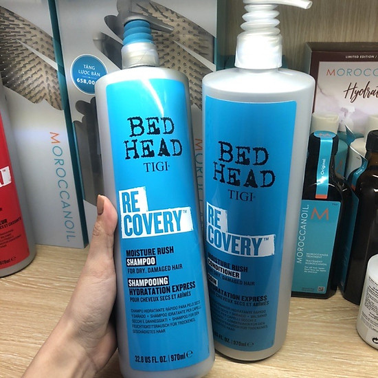 Dầu gội xả phục hồi tóc tigi bed head recovery moisture rush 970mlx2  new - ảnh sản phẩm 2