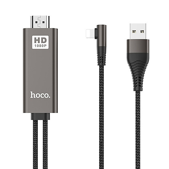 Cáp Chuyển Đổi Lightning Sang HDMI HDMI Hoco UA14 Dài 2m + Tặng ...