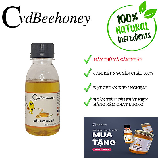 Mật ong nguyên chất hoa vải cvdbeheoney loại 90ml125g - ảnh sản phẩm 6