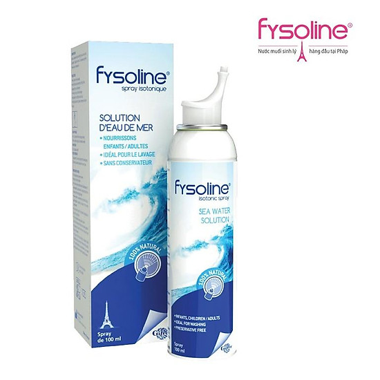 Fysoline - xịt nước muối biển sâu pháp 100ml - vệ sinh, giữ ẩm - ảnh sản phẩm 1