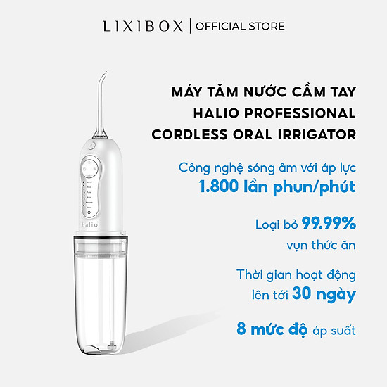 Combo máy tăm nước cầm tay halio professional cordless oral irrigator và - ảnh sản phẩm 3