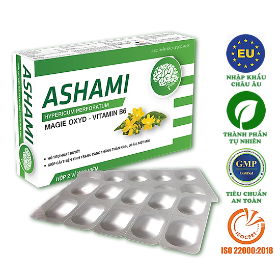 Combo 4 hộp ashami giảm rối loạn lo âu, căng thẳng thần kinh mệt mỏi - ảnh sản phẩm 1