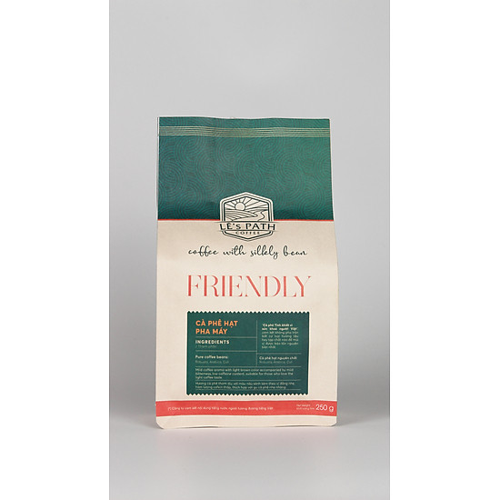 Cà phê hạt pha máy, lê s path coffee friendly 250g 500g, thơm dịu, đắng nhẹ - ảnh sản phẩm 2