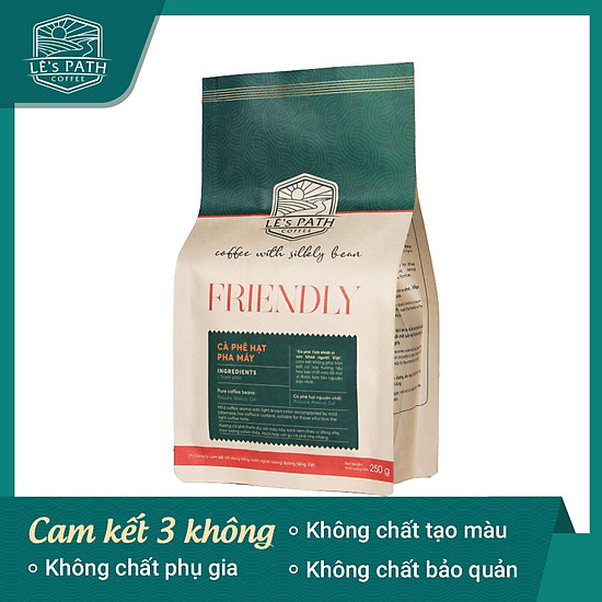 Cà phê hạt pha máy, lê s path coffee friendly 250g 500g, thơm dịu, đắng nhẹ - ảnh sản phẩm 6