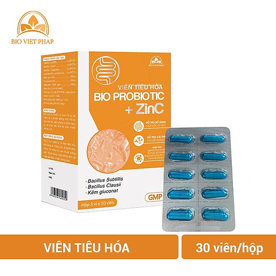 Combo 2 hộp thực phẩm bảo vệ sức khỏe viên tiêu hóabio probiotic + zinc - ảnh sản phẩm 3