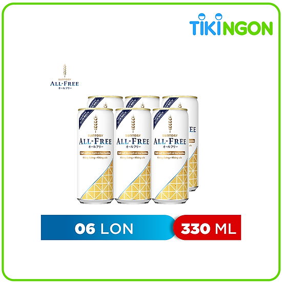 Lốc 6 lon nước giải khát vị lúa mạch all-free 330ml lon - ảnh sản phẩm 1