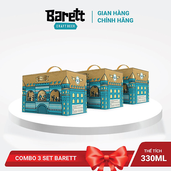 Combo 3 thùng bia barett mix 6 vị 6 lon thùng - ảnh sản phẩm 1