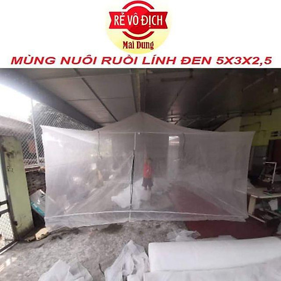 Sale mùng nuôi ruồi lính đen 5x3x2,5 uy tín chất lượng - ảnh sản phẩm 3