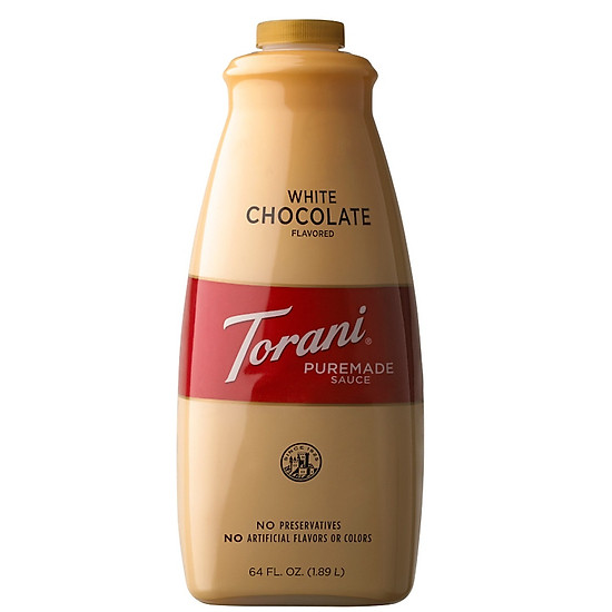 Sốt socola trắng torani puremade white chocolate flavored sauce 1,89l mỹ - ảnh sản phẩm 8
