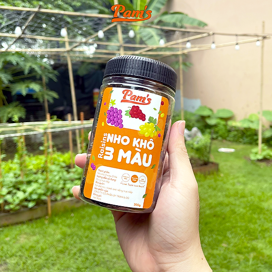 Nho khô sấy mọng không đường pams 200g hũ - hàng nhập khẩu chile - ảnh sản phẩm 2