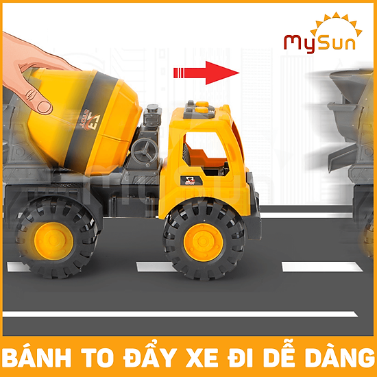 Xe ben chở cát, ô tô máy múc đất, cần cẩu công trình - ảnh sản phẩm 6