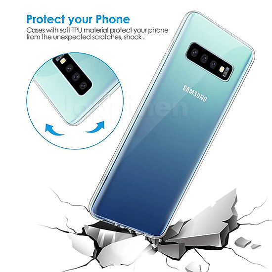 Ốp lưng dẻo dành cho samsung galaxy s10 plus hiệu ultra thin mỏng 0.6mm - ảnh sản phẩm 3