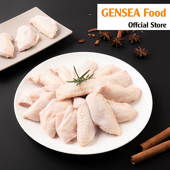 Cánh gà khúc giữa gensea food g5023chuẩn iso 22000 2018 cấp đông nhanh - ảnh sản phẩm 3