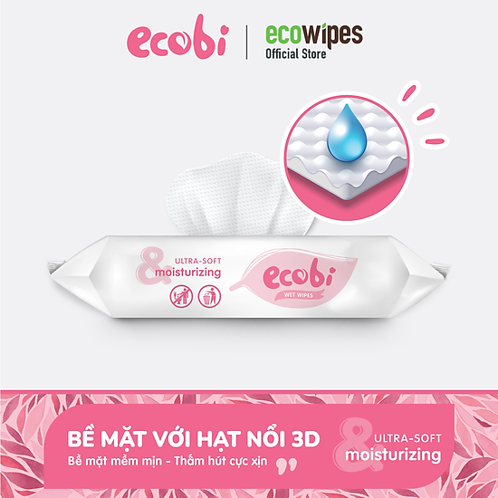 Khăn ướt cho bé ecowipes gói 20 tờ ecobi hương dịu nhẹ không paraben an - ảnh sản phẩm 4