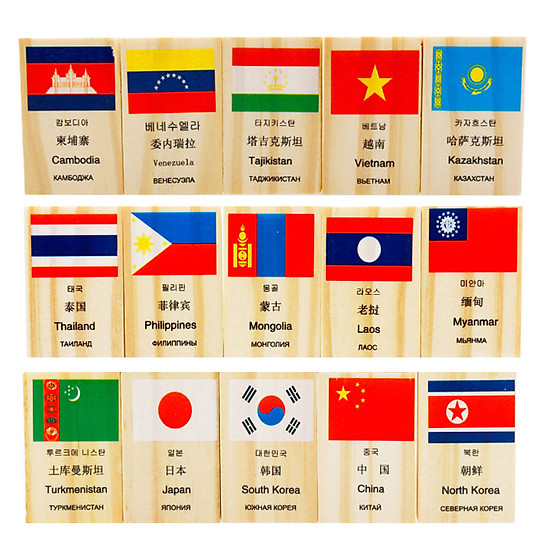 Đồ chơi gỗ bộ domino 100 quốc gia trên thế giới - ảnh sản phẩm 3
