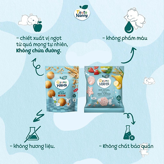 Bánh quy ăn dặm frtuonanny organic các vị, ngon bổ dưỡng - không gmo - ảnh sản phẩm 5