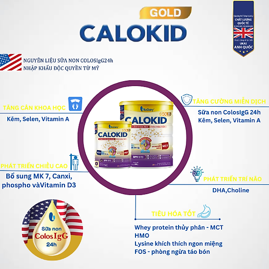 Sữa bột calokid gold 400g giúp bé tăng cân khoa học, tiêu hóa tốt - ảnh sản phẩm 2