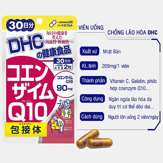 Viên uống chống lão hóa da dhc nhật bản coenzyme q10 thực phẩm chức năng - ảnh sản phẩm 3