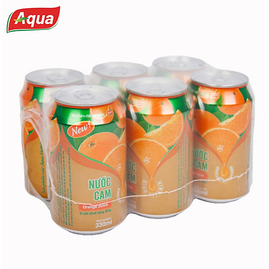 Lon nước cam aqua 330ml - ảnh sản phẩm 2