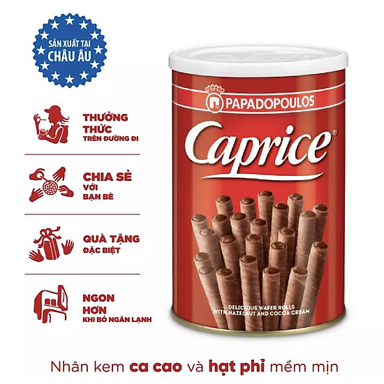 Bánh quế nhân kem ca cao và hạt phỉ caprice papadopoulos - ảnh sản phẩm 2