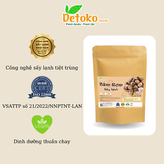 Nấm rơm sấy lạnh 50gr 100gr detoko food thơm ngon hỗ trợ hệ tiêu hóa và - ảnh sản phẩm 2