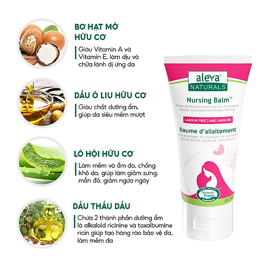 Kem làm mềm, giảm nứt nẻ và dưỡng ti cho mẹ bầu aleva naturals tuýp 50ml - ảnh sản phẩm 2