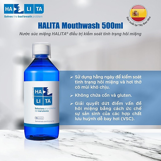 Nước súc miệng làm sạch và ngừa hôi miệng halita 500ml - ảnh sản phẩm 2