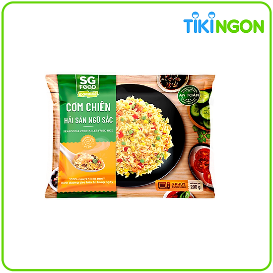 Cơm chiên hải sản ngũ sắc sg food đông lạnh 200g - ảnh sản phẩm 2