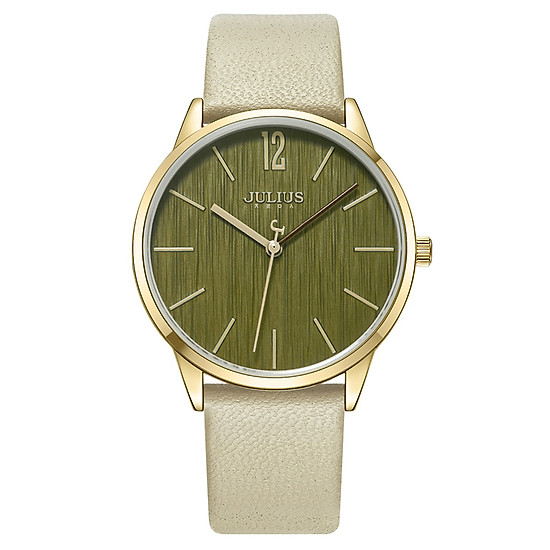 Đồng Hồ Nữ Dây Da Julius JA-1011D (36mm) - Màu Kem 