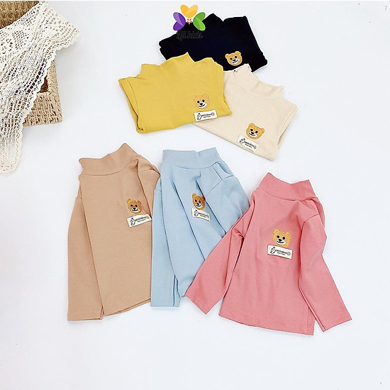 Áo giữ nhiệt cho bé trai bé gái áo len cotton cổ 3 phân cho bé lili.kids - ảnh sản phẩm 8