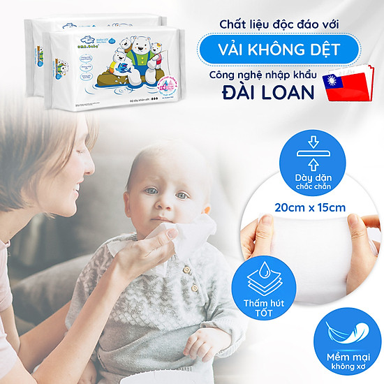 Combo1 gói 85 tờ + 4 gói 25 tờ khăn ướt dành cho bé oma&baby với công thức - ảnh sản phẩm 4